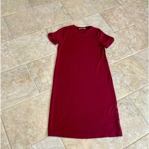 Double Zero, cranberry, T-shirt dress, size small